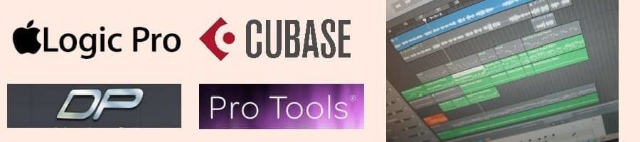 CUBASE,ProTools,Logic Pro, Digital Performer